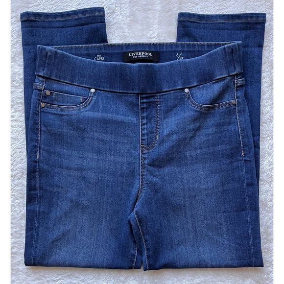 LIVERPOOL LOS ANGELES The Capri Sienna Ankle Pull-on High Performance Denim - Picture 6 of 15